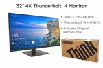 Lenovo Thinkvision P32p-30 32" 4k Uhd Ips Thunderbolt Usb-c Monitor W/ Box. Fixed Price $469.65.