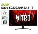 Acer Nitro Edb323qu S3 31.5" Gaming Monitor 2560x1440 180hz 250nit Refurbished. Fixed Price $127.40.