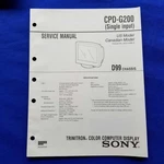 Sony Cpd-g200 Service Manual Original Paper Oem Repair Guide - Usa. Fixed Price $106.75.