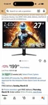 Z-edge Ug27p 27-inch Curved Gaming Monitor --240hz 1ms Full Hd 1920x1080 Led. Fixed Price $150.00.