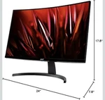 Acer Ed273u Abmiipx 27" Wqhd Va Lcd Curved Monitor - 2560 X 1440 1500r, 75hz. Fixed Price $200.00.