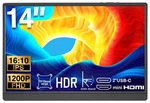 Dhpl 14 Inch Portable Monitor, Fhd 1920x1200 Ips16:10 Display With Built-in Kick. Fixed Price $99.29.