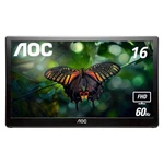 Aoc 16t10 15.6" Portable Monitor Fhd 1920x1080 Ips Panel For Laptop Phone Pc Ps5. Fixed Price $59.99.