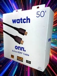 Onn Watch. Active Hdmi Cable 50 Ft Nob. Fixed Price $24.95.