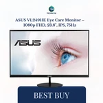 Asus Vl249he Eye Care Monitor 1080p Fhd, 23.8", Ips, 75hz. Fixed Price $72.00.
