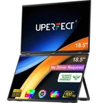 Uperfect 18.5" 100hz Dual Portable Folding Fhd Monitor Screen Extender W/ Stand. Fixed Price $329.99.