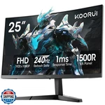 Koorui 25 Inch Curved Gaming Monitor 240hz Fhd 1080p Computer Monitor, 1500r. Fixed Price $179.99.