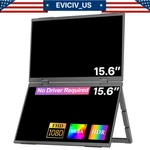Eviciv 15.6" Folding Monitor Dual Portable Display 1080p Bult-in Stand & Vesa Us. Fixed Price $189.99.