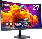 27" Curved Monitor - Fhd 1080p, 75hz, 1500r, Hdmi/vga, Tilt Adjustable, Eye Care. Fixed Price $221.99.