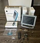 Vintage Apple Studio Display M4551 15" Blueberry Monitor With Box Lcd Needs Tlc. Fixed Price $299.97.