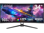 Z-edge 34" Uwqhd 2k 3440 X 1440 21:9 165 Hz 1 Ms Curved Gaming Monitor, Pbp, Pip. Fixed Price $249.99.